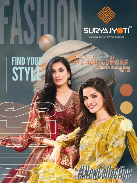 Trendy Cotton Vol 69 By Suryajyoti Cotton Printed Dress Material Exporters In India